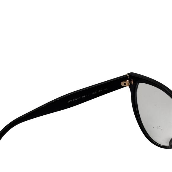 Prada Eyeglasses VPR 01U-F 1AB-1O1 Glossy Black Cat Eye Frame Italy 54 17 140 - Picture 4 of 5